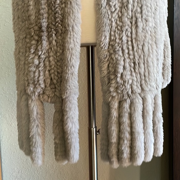 Tory Burch Rabbit Fur Fringe Scarf - Picture 8 of 16
